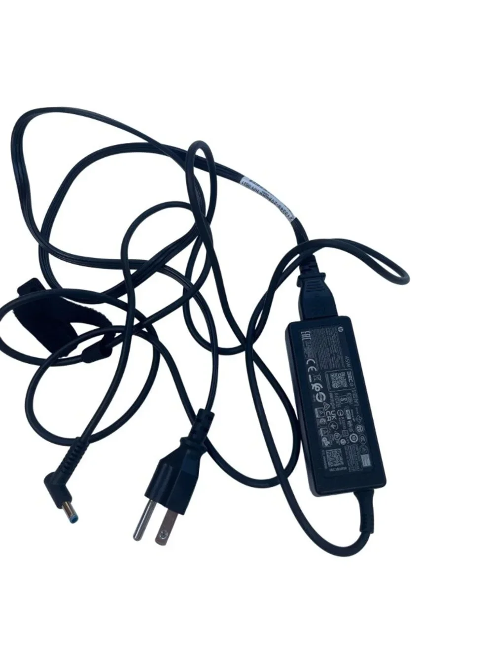 HP 45W Laptop Charger Power Adapter With Cord 4.5mm x 3.0mm Connector Black